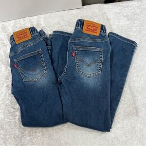 Levi's Bundle of Two Skinny Knit Boy's Blue Pull On Pants Size 7 Kids Denim